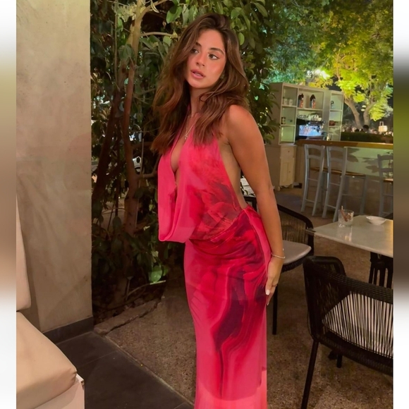 ZARA MAXI HALTER DRESS size L - Picture 14 of 14